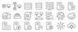 Database icon set. It includes server, cloud, hosting, data, and more icons. Editable Vector Stroke.
