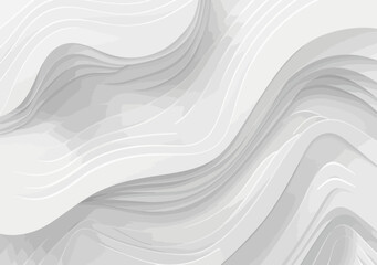 Wall Mural - an abstract white background with wavy lines