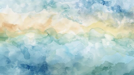 Poster - Delicate pastel watercolor background. Soft and dreamy wash.
