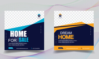 Wall Mural - home banner template. banner social media modern banner.