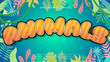 Green orange and pink animals 3d editable text effect - font style