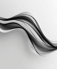 Black and white wave on white background