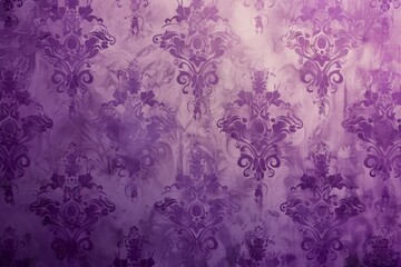 Sticker - Majestic Purple Damask on Canvas