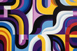 Abstract illustration: dark, white, violet, yellow, blue