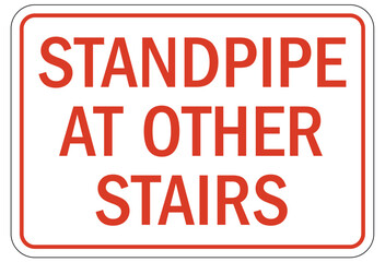 Wall Mural - Standpipe sign standpipe at other stairs