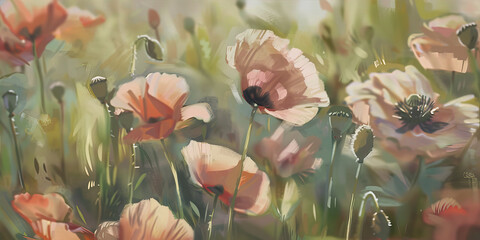 Wall Mural - Poppy field
