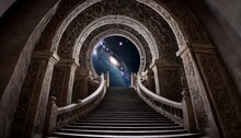 A Celestial Staircase Ascending To The Gates Of Et Upscaled 4