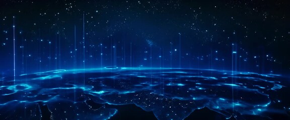Dynamic data streams across Asia, symbolizing the continent's role in global information exchange,
