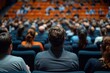 © Twilight Photography - Rear view of audience in the conference hall or seminar meeting, business and education concept, Generative AI
