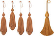 © ZinetroN - Leather tassels. Tassel fringe for women handbag or jewelry, decorative trim of bag, hanger charm