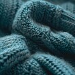 AI generated illustration of a close-up of blue wool fabric texture