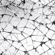 Intricate web of broken glass