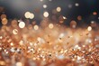 An abstract image showcasing shimmering golden particles floating above a blurred, glowing golden background.