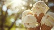 Sun-Kissed Melting Ice Cream Cones