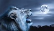 portrait of a lion lion, animal,  mane, wild, wildlife, zoo, king, nature moon