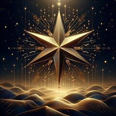 Wall Mural - golden star burst