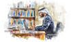 Middle Eastern Business Man Arbeiten Laptop Fachkraft Unternehmer Arabisch Arbeitsplatz Job | Kuwait Dubai Qatar Bahrain