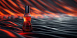 Parfüm Flacon im edlen Design und abstrakten Hintergrund als Produktfotografie, ai generativ