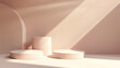 © sema_srinouljan - abstract minimal mockup background with podiums for product presentation