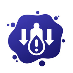 Poster - dehydration icon, low body water vector