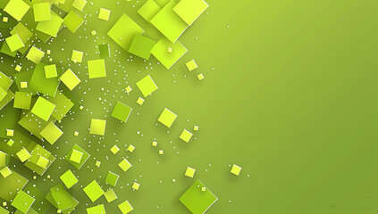 Wall Mural - Green abstract geometric background