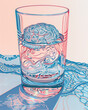 a brain in a glass of water