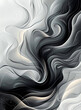 Design a vector background with abstract black and grey waves, strategically incorporating space