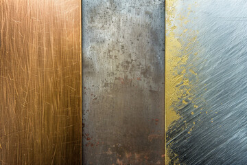 Brushed surface of metals like aluminium, stainless steel, or brass. 