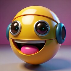 Emoji 3d smiley face. Generative AI