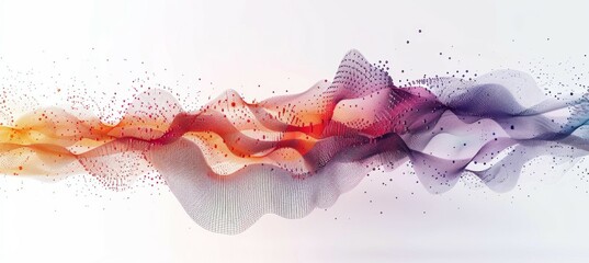 Abstract audio sound wave flowing. Generative AI technology.	