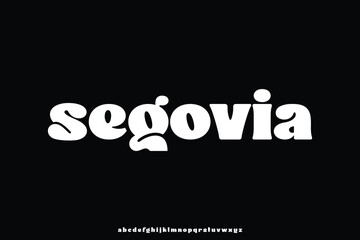 Wall Mural - unique chubby lowercase alphabet retro style display font vector