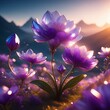 Sunset Silhouettes: Close-Up of Purple Blooms