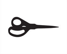 Stationary Scissors Silhouette Icon Logo Vector Illustration Isolated On White Background