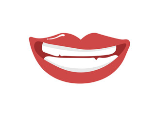 Wall Mural - PNG, Smile with teeth, tongue sticking out, surprised. Funny cartoon mouths set with different expressions. Various open mouth options with lips, tongue and teeth. Cartoon vector illustration