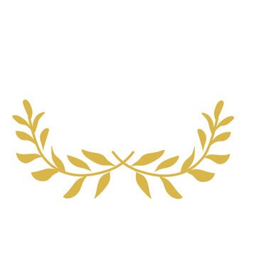 Gold laurel wreath illustration