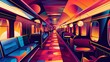 a versatile illustration of a fantastic trip with intercity Graffity style, bold colours