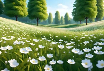 Poster - meadow with flowers