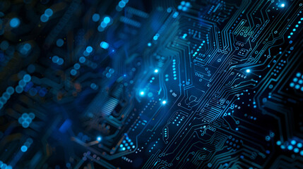A futuristic digital background with elements of data technology and cyber security, such as holographic interfaces or binary code. 