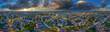 ludwigshafen and mannheim germany city center aerial drone panorama 360°