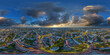 ludwigshafen and mannheim germany city center aerial drone panorama 360° vr equirectangular environment	