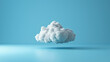 © bee - minimalist conceptual art of a white cloud symbolizing cloud computing technology