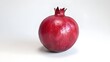 Fresh pomegranate with water droplets on white background. ai generated 