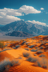 Fototapete - A desert-themed gradient transitioning from sandy beige to warm earth tones,