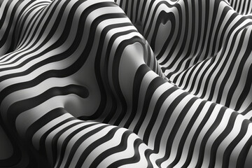 Poster - Generate a vector design where small repeating patterns morph into a larger, distinct image from a distance,
