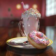 Donut y milkshake frío: una tradición deliciosa