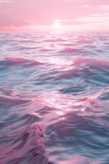 Aufkleber - A subtle background pattern where soft pink and gray stripes form gentle waves, adding a serene rhythm,