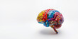 © t.sableaux - Human brain consisting of colorful mosaic pieces on white background, banner with copy space, concept of neurodiversity and mental problems