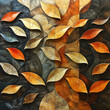 background with design inspired by nature. Leaf shape, floral motifs