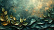 Background with space to insert text, design inspired by nature. Shape of leaves and plants. Botanical motif. Copy space