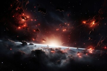 space matte painting space astronomy universe.